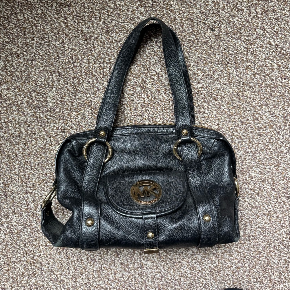 Michael Kors Black Leather Porch